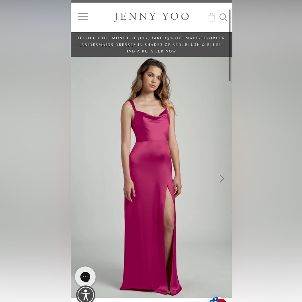 Custom Jenny Yoo Gina gown in Fuschia